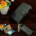 Designer Inspired Luxury Fashion Faux Leather Flip Cover Case with Wallet Design for Samsung Galaxy Note2 N7100 (Samsung Galaxy Note 2 N7100, Black)