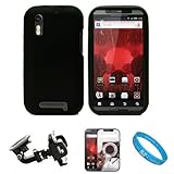 Black Protective Silicone Skin for Motorola Droid Bionic XT865 (Verizon Wir ....