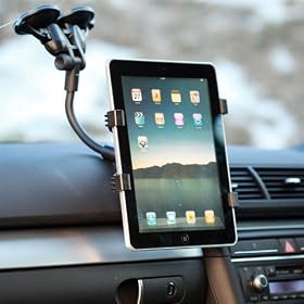 UltimateAddons Dual Vehicle Windscreen Mount Holder for Apple iPad 2 Tablet PC
