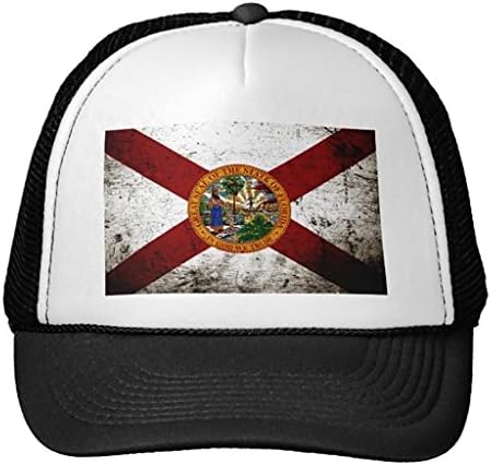 CacheCo. Black Grunge Florida State Flag Trucker Hat
