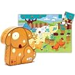 Dogs In The Countryside Silhouette Puzzle by Djeco