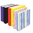 Kittrich Jumbo Sized Stretchable Bookcovers-Solids and Prints, 6 Pieces (BSJ-ASST6-06AM)
