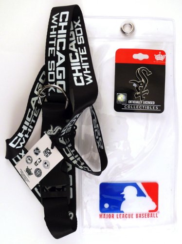 Chicago White Sox Lanyard with Ticket Holder and Logo Pin