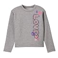 Girls' Hanes Long-Sleeve Fleece Crew - Grey