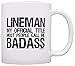 ThisWear Lineman Gifts Official Title Call Me Badass Coworker Gift Office Gift 11oz Ceramic Coffee Mug
