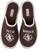 Adelheid Naturbursche Filzpantoffel 12211081250, Herren Hausschuhe, Braun (rindenbraun 307), EU 44/45