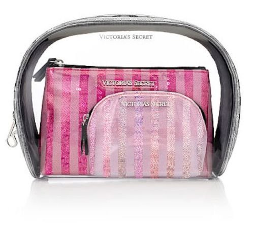 Victoria's Secret 3pc GLAM Cosmetic Case Set