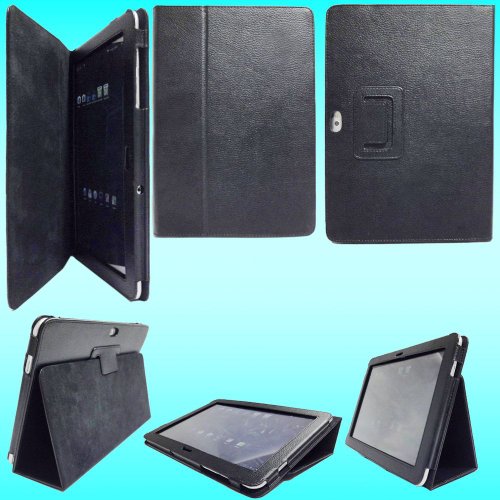 Back Flip-Style Durable PU Leather Case for Samsung Galaxy Tab 10.1 inches (P7510) + Screen Protector