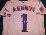 ELVIS ANDRUS SIGNED AUTOGRAPHED JERSEY TEXAS RANGERS COA + PROOF PHOTO