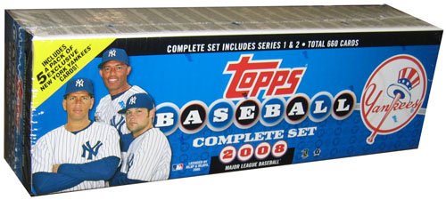 Topps MLB Baseball Cards 2008 NEW YORK YANKEES TEAM EDITION Complete Factory Set (660 Cards Plus 5-Card Pack of Yankee Prospects)