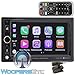 POWER ACOUSTIK CP-650 Double DIN Bluetooth in-Dash Digital Media Car Stereo Receiver with Touchscreen, Apple CarPlay, 6.5
