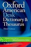 Oxford American Desk Dictionary & Thesaurus