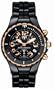TechnoMarine Women's 208021 MoonSun Ceramic Mini Gold-Plated Black Watch