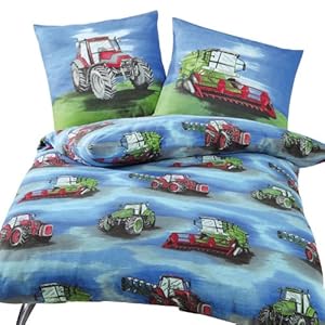 Anaterra 10000912 Parure de lit 1 place avec taie d'oreiller Motif