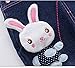 Kidscool Baby Girls Casual Soft Denim Overalls Rabbit