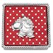 Mariposa Beaded Napkin Box w/ Silly Santa Weight