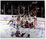 1980 USA Olympic Hockey Team Framed Autographed 16x20 Photograph with Entire Teams Player Signatures