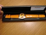 Gossip Ladies Leather Orange Silvertone Watch New in Box