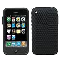 Apple iPhone 3G Silicone Case with Screen Protector Black (2 Pack)