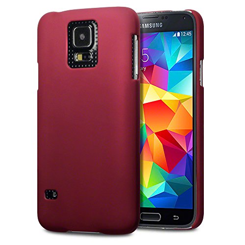 Samsung Galaxy S5 Case, Terrapin [Extra Slim Fit] Hybrid Rubberized [Red] Protective Hard Case for Samsung Galaxy S5 - Red