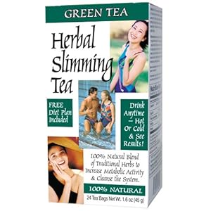 21st Century Slimming Tea, Green Tea, 24 Count (Pack of 3)