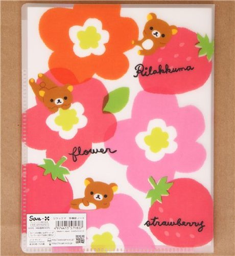 Imagen 2 de Cuaderno de ejercicios Rilakkuma con fresas y flores