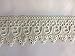 2 Yards, Scalloped Edges w/Flowers and Diamond Stem, Ivory New, 3