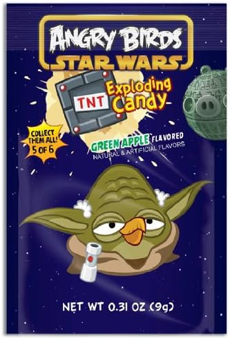 Angry Birds Star Wars Exploding Candy Green Apple 24 count