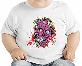 Purple zombie head オーガニックベビーTシャツ 12 - 18 Months