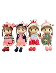 Toy: LightningStore Adorable Trendy Hip Cute Girls Wearing Hat and Clothes With PonyTail Doll Realistic Looking Stuffed Animal Plush Toys Plushie Childrens Gifts Animals - LightningStore