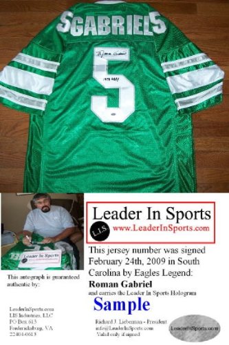 Roman Gabriel Autographed Jersey - Philadelphia Eagles