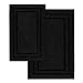 Superior Non-Slip 2 Piece Bath Rug Set, Ultra Plush, Soft, and Absorbent 100% Combed Cotton Pile - Traditional Oval Bath Mat Set, Black