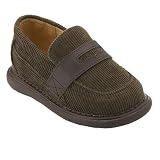 Wee Squeak Baby Toddler Little Boys Brown Corduroy Loafer Shoes 3-12