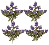 FOUR 24" Dried Look Lilac Artificial Silk Flower Bushes _Purple