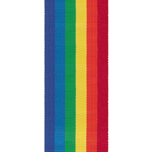 Offray Rainbow Stripe Craft Ribbon, 7/8-Inch Wide by 10-Yard Spool, Rainbow