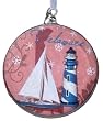 Pack of 6 State of Delaware Glass Disk Christmas Ornaments 4.5"