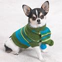 Dog Sweater - Chilly Day Dog Sweater with Pom-Pom Scarf - X-Small (XS)