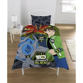 Zap - Ben 10 Ultimate Alien - Parure de lit - Single - Housse de couette 137x198 cm + 1 taie d'oreiller 50x75cm (Import Grande Bretagne)