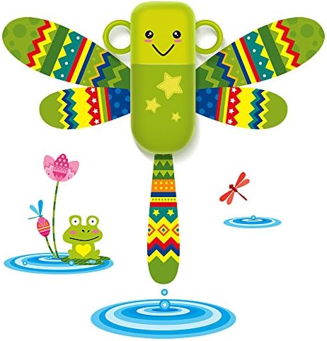 WallElf (TM) Removable Peel and Stick Nursery Wall Decals with Tumbler and Toothbrush Holder (Dragonfly Style)