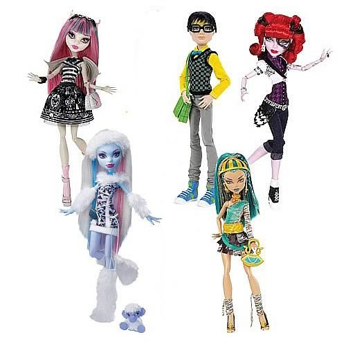 See Monster High Doll Assortment Wave 7 Case Abbey Bominable, Rochelle Goyle, Jackson Jekyll, Nefera De Nile & Operetta (6) Total