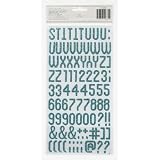 American Crafts Hooray Aqua Blue Glitter Thickers