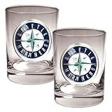 MLB Seattle Mariners Rocks Glass (Set of 2)