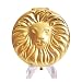 From 1997, here is a wonderful solid perfume compact from Estee Lauder called Golden Leo. This matches the powder compact of the same name. It holds Pleasures solid perfume, which is intact, but discolored, due to age. Leo has a dent near his eyebrow. This comes with a bottom sticker, velvet pouch, card, original gift box and sleeve.