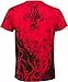 Sakkas Fleur de Lis Tree Branches Metallic Silver Embossed Cotton Mens T-Shirt