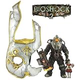 BIOSHOCK 2 Big Daddy Subject Omega & Little Sister Action Figure Exclusive Boxed Set w/Bunny Splicer Prop Replica Mask