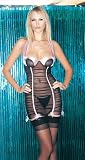 2PC. halter mesh garter dress with g string