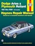 Dodge Aries & Plymouth Reliant  '81'89 (Haynes Manuals)