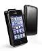 Tuff-Luv Tuff-Grip Leather (antenna assist) case cover V2 for Apple iPhone 4G / 4 / 4S - Flip style - Black