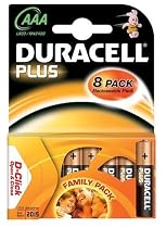 Duracell AAA Plus 8 Batteries For Toys, Cameras etc