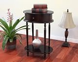 Ore International Oval Side Table, Cherry